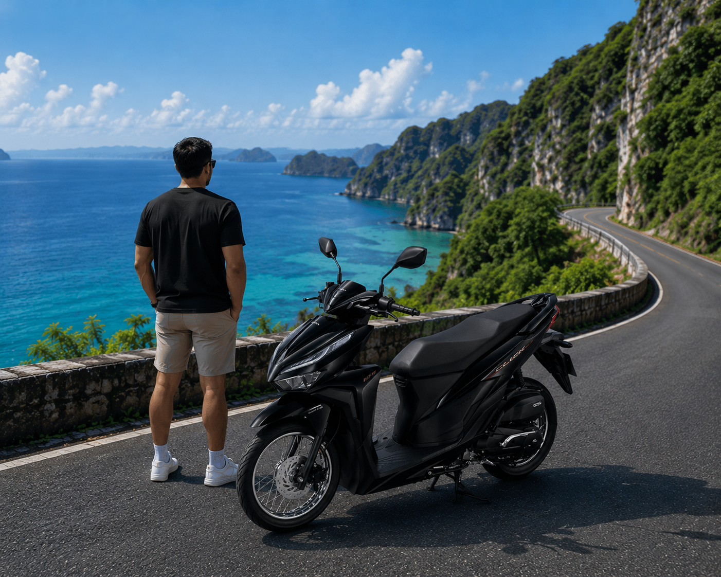 Scooter motorbike rental in Coron, Palawan